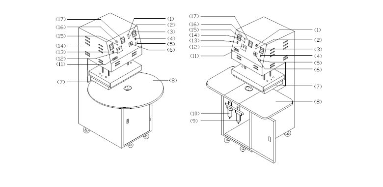吸塑封口機結(jié)構(gòu)圖 吸塑封口機結(jié)構(gòu)圖
